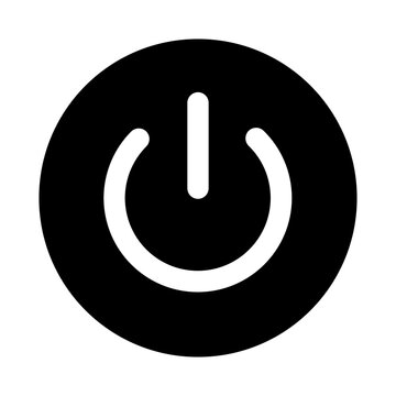 power button icon design. on off symbol in round shape