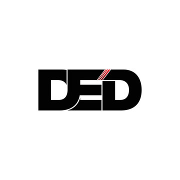 DED letter monogram logo design vector