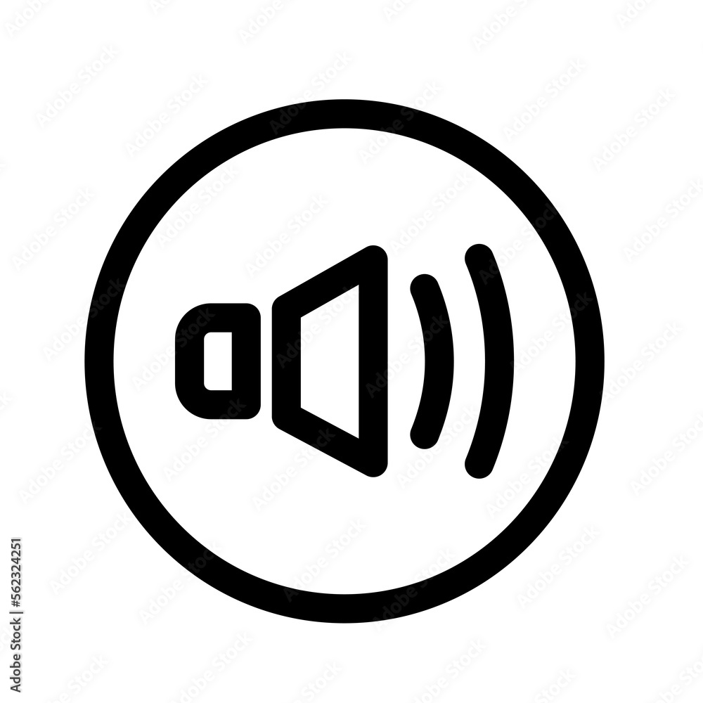 Poster simple audio icon in round shape