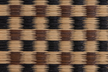 Mat pattern made from natural materials background.