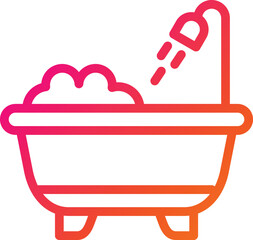 Bathtub Vector Icon Design Illustration