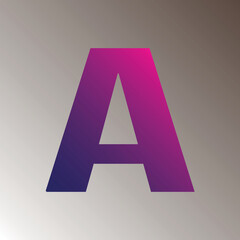 A text gradient color letter mark logo template vector design. colorful logotype A capital letter. Alphabet A letter t-shirt design. 