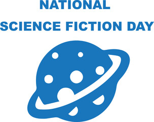 International science fiction day, celebrate science fiction day blue vector