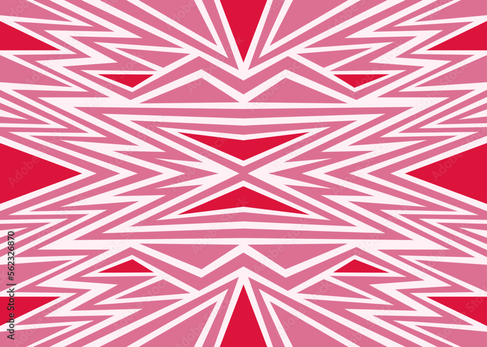Aufkleber abstract background with colorful triangle and zigzag lines pattern. mosaic tile pattern