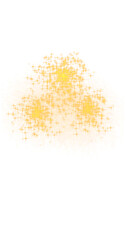 金色の花火3つのイラスト(キラキラの火花)縦型　背景透過 アルファチャンネル付png