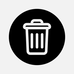 Delete icon in solid style about essentials, use for website mobile app presentation