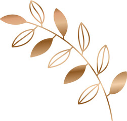 Golden leaf branch