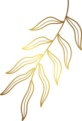 Golden leaf branch