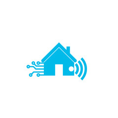 Smart House Logo Design Template isolated on white background