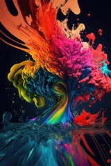 colorful abstract background with water wallpaper 