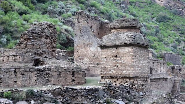 The Tokar Dara Najigram Stupa and Monastery archaeology site in Swat, Pakistan