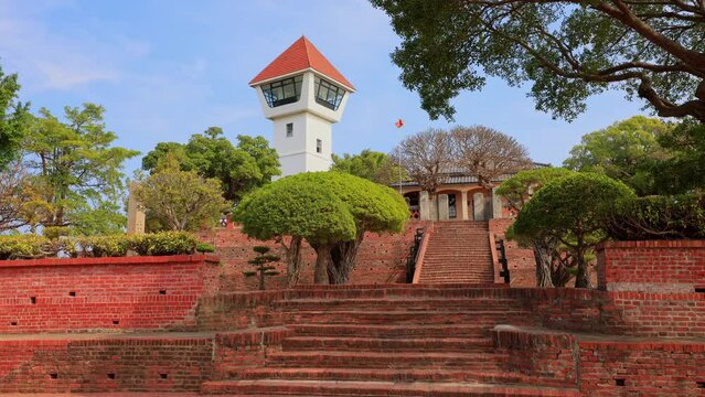 Sunny exterior view of the Anping Old Fort