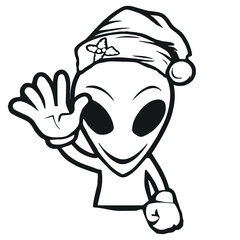  Santa Hat Alien 