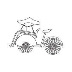 Fototapeta na wymiar rickshaw icon
