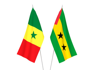 Republic of Senegal and Saint Thomas and Prince flags