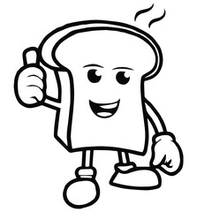 Toast Bread Mascot