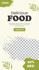 Delicious food vector template 