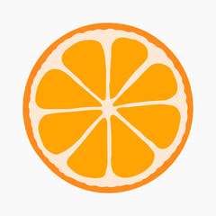 Slice of orange illustration for summer holiday design element