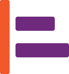 Fototapeta premium Left alignment Vector Icon Design Illustration