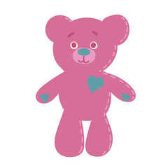 teddy bear toy icon isolated vector illustration graphic design