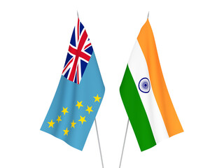 India and Tuvalu flags