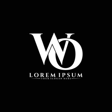 Letter WO luxury logo design vector