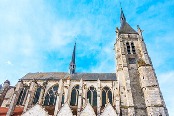 Fototapeta na wymiar Traditional Cathedral building in Dourdan, France