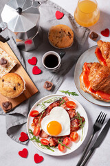 Breakfast for husband or boyfriend on Valentines or Fathers Day