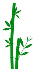 green stacked bamboo illustration. for natural decoration.