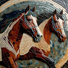horses mosaic