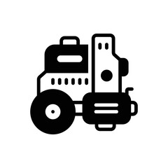 Obraz premium Black solid icon for pumps