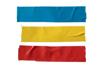 Blue, yellow and red cloth tape