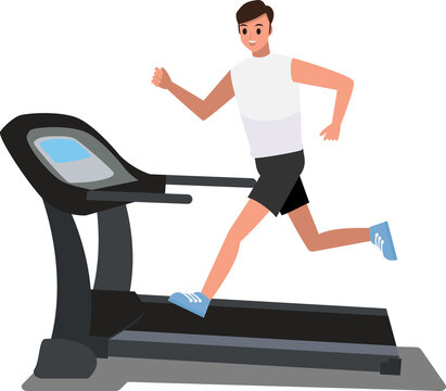 Fitness and exercise , Vector Cartoon Character set