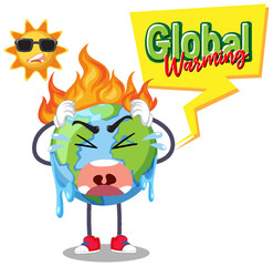 Global warming vector concept