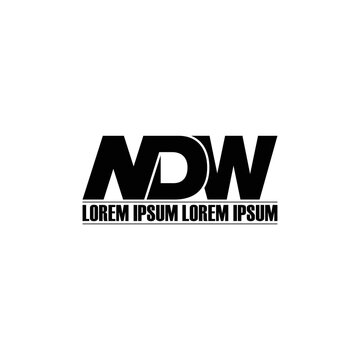 NDW letter monogram logo design vector