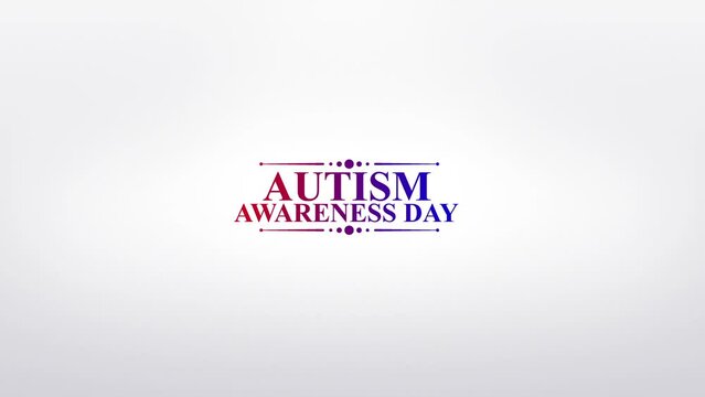 Autism Awareness Day logo animation video, Autism Awareness Day Monogram motion graphics video, Autism Awareness Day hologram, 3d logo motion graphics