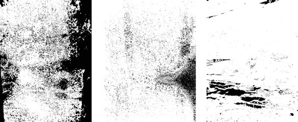 Obraz premium Grunge Urban Backgrounds set.Texture Vector.Dust Overlay Distress Grain ,Simply Place illustration over any Object to Create grungy Effect .abstract,splattered , dirty, texture for your design. 