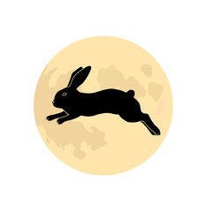 달과 점프하는 토끼, rabbit jumping with the moon
