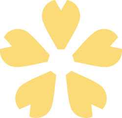 Oriental golden flower symbol