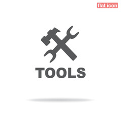 Obraz premium Tools simple icon. Minimalism, vector illustration. Silhouette icon. 