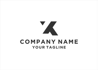  initial Letter VK Logo Design Vector