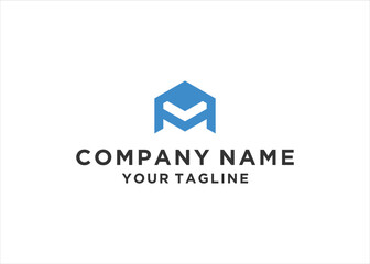 initial Letter VM Logo Design Vector