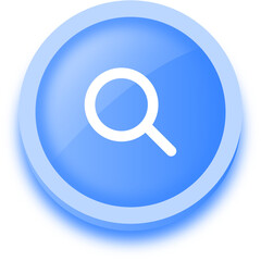 Magnifying glass loupe icon button. Search png icon.