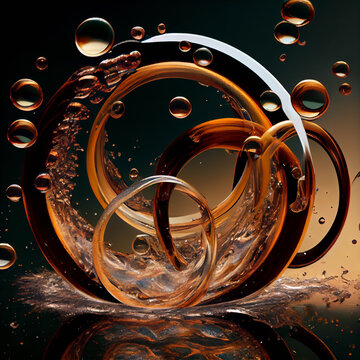 Circles and rounds, created with Generative AI technology.