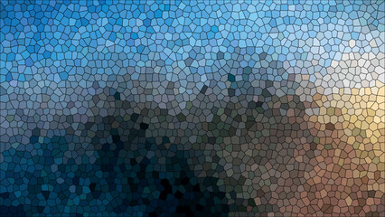 abstract blended blue green mustard color geometric standard blended mosaic gradient background