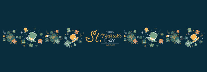 Happy St. Patrick's Day banner.