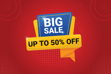 Fototapeta premium Big sale colorful promotion banner template design.