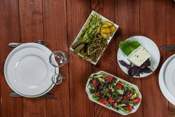 delicious and healthy food, selective focus