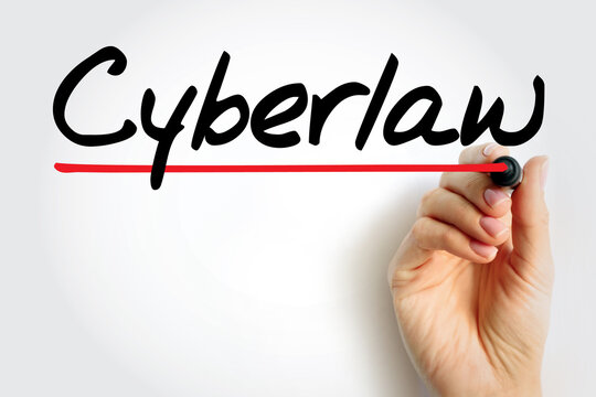 Cyberlaw - Information Technology Law Concerns The Law Of Information Technology, Including Computing And The Internet, Text Concept Background