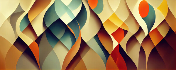 Beautiful abstract wallpaper panorama background illustration (Generative AI)